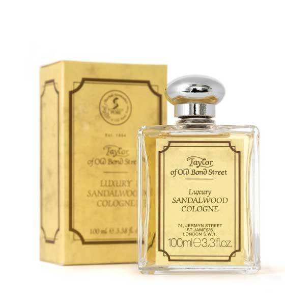 Cologne Sandelholz - Taylor Luxus-Sandelholz Kölnisch Wasser mit Zitrus- und Kräuternoten in edler Glasflasche und Geschenkverpackung