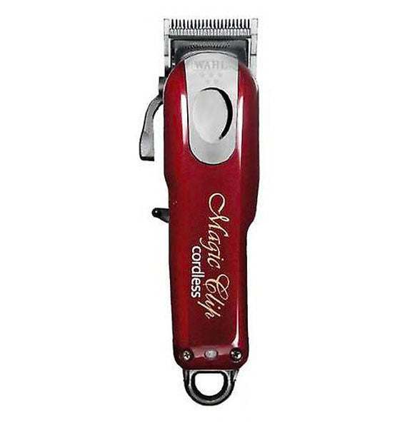 Haarschneidemaschine Magic Clip Cordless WAHL rot kabellos mit Crunch Blade Technologie und 8 Aufsteckkämmen