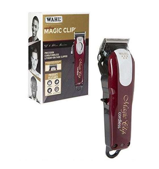 Kabellose Haarschneidemaschine Magic Clip Cordless - WAHL mit Lithium-Ionen Akku und 8 Aufsteckkämmen.