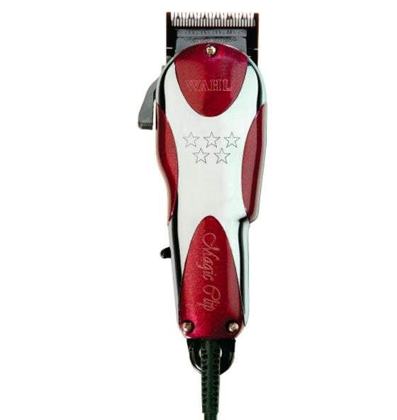 Haarschneidemaschine Magic Clip - WAHL mit langlebigem V5000 Motor, Chrom-Finish und 8 Aufsteckkämmen für präzise Kurzhaarschnitte und Fade Cuts.