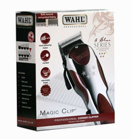 Haarschneidemaschine Magic Clip - WAHL mit langlebigem V5000 Motor und verchromtem Präzisionsschneidsatz für Fade Cuts und kurze Schnittlängen