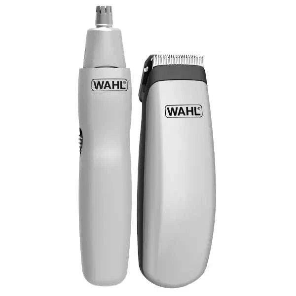 Wahl Travel-Kit mit batteriebetriebenem Trimmer und Nasenhaarschneider für unterwegs