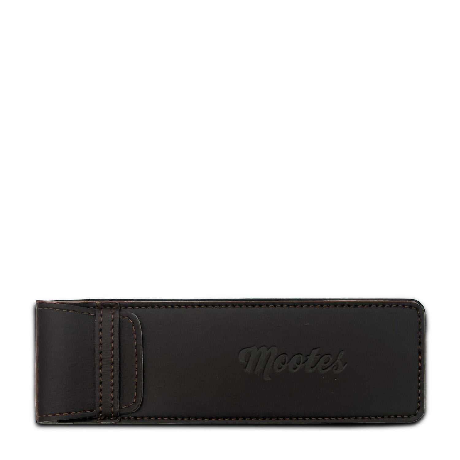 Rasiermesser Etui aus nachhaltigem Viridis Leder in dunkelbraun, umweltfreundliche Aufbewahrung für Rasiermesser