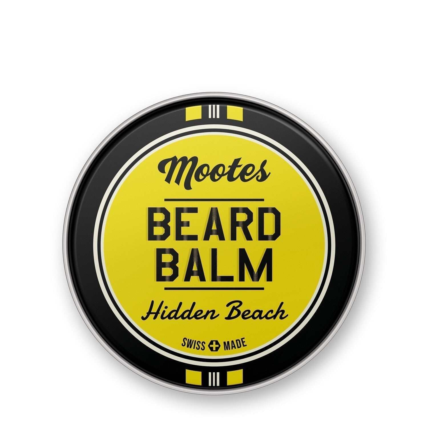 Mootes Bartbalsam Hidden Beach mit natürlicher Pflege, Bienenwachs und Sheabutter für weichen, formbaren Bart und frischen Duft aus Limette, Zitronengras, Weihrauch und Sandelholz