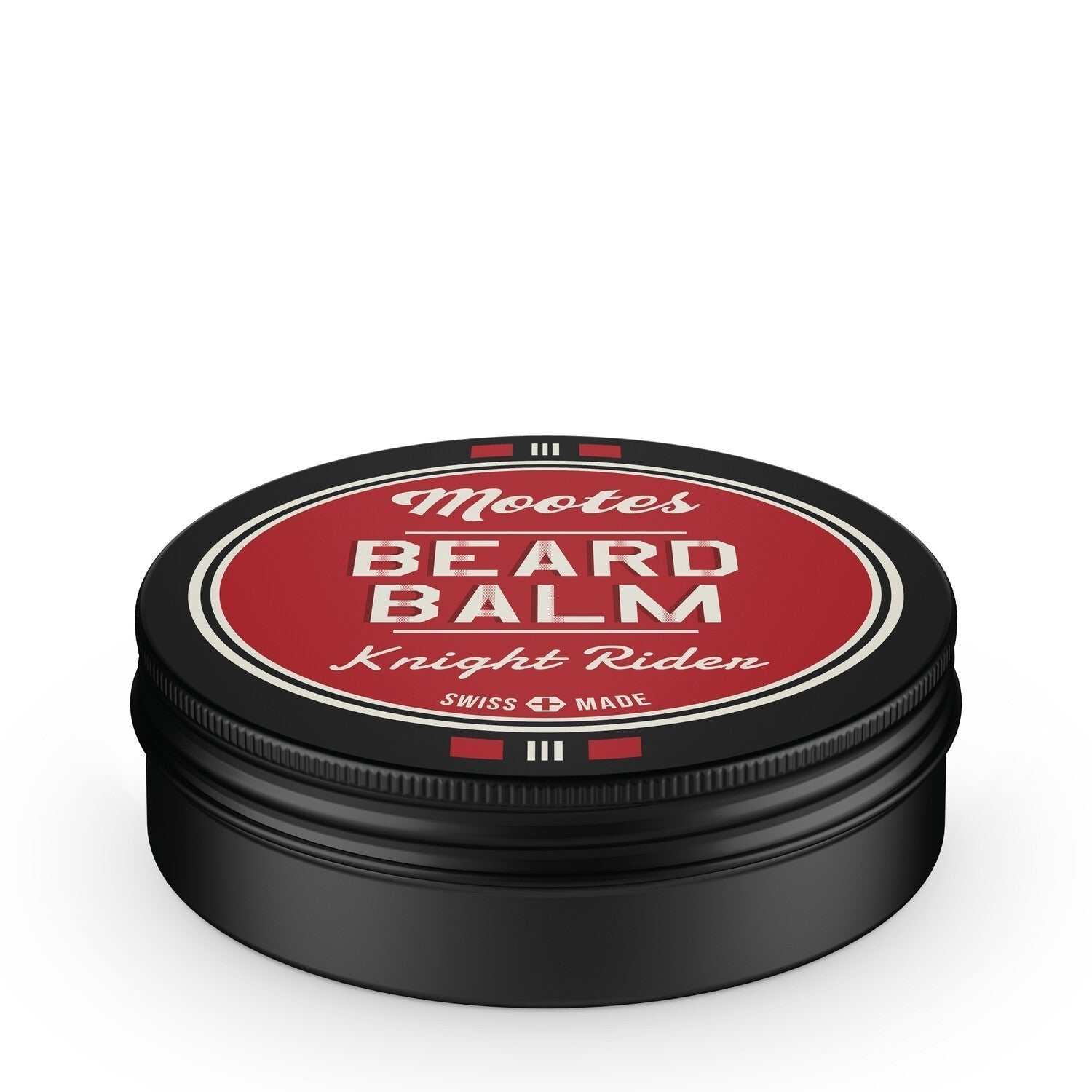 Bartbalsam Knight Rider von Mootes für Pflege, Styling und natürlichen Halt mit Bienenwachs und Sheabutter, hergestellt in der Schweiz.