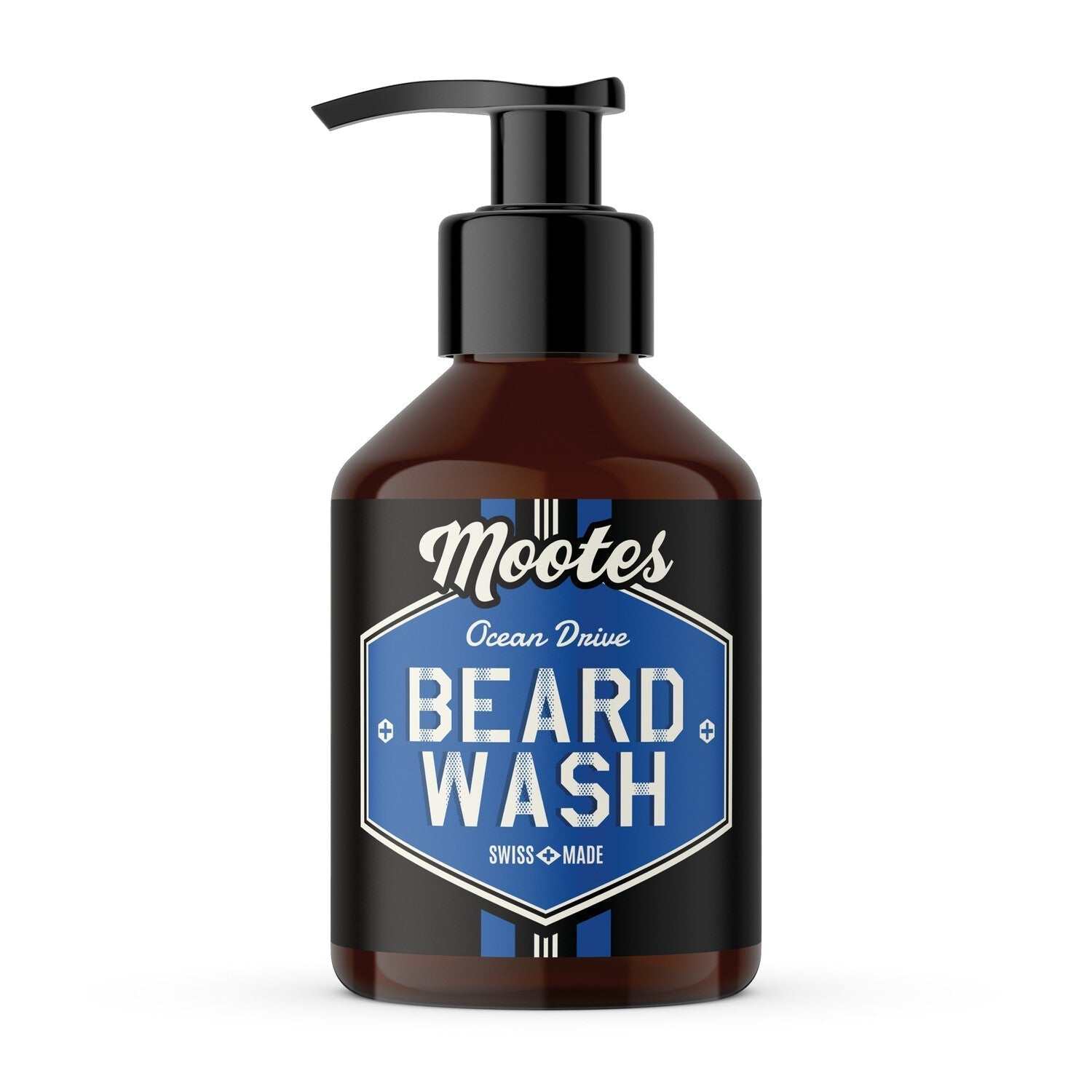 Bartshampoo Ocean Drive von Mootes, natürliche Pflege für Bart und Haut mit frischem Meeresduft, made in Switzerland