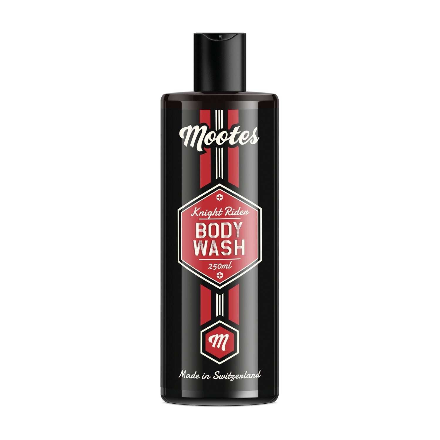 Mootes Duschgel Knight Rider vegan mit natürlichen Inhaltsstoffen und maskulinem Duft, hautpflegend und Swiss made