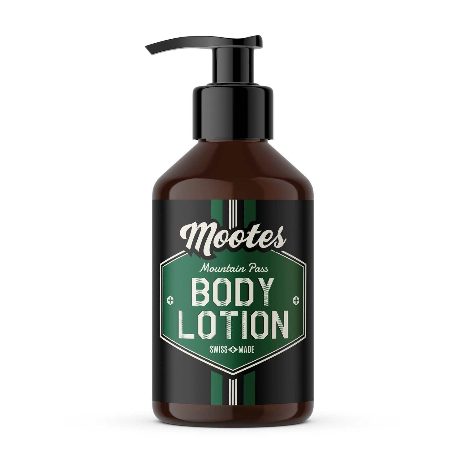 Bodylotion Mountain Pass - Mootes, natürliche vegane Hautpflege mit Olivenöl und würzig-exotischem Duft, hergestellt in der Schweiz