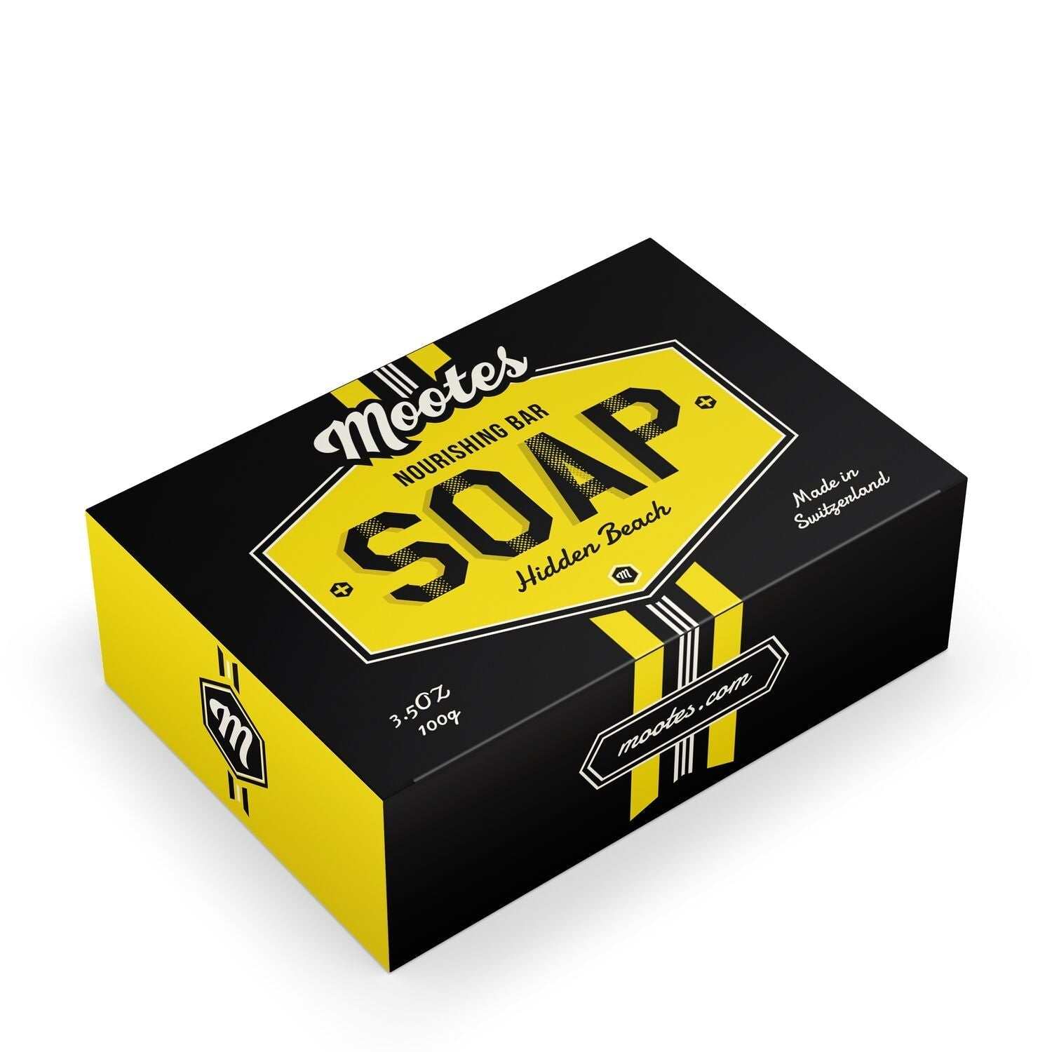 Pflegeseife Hidden Beach Mootes vegane Naturseife mit frischem Sommerduft und pflegenden Inhaltsstoffen aus der Schweiz