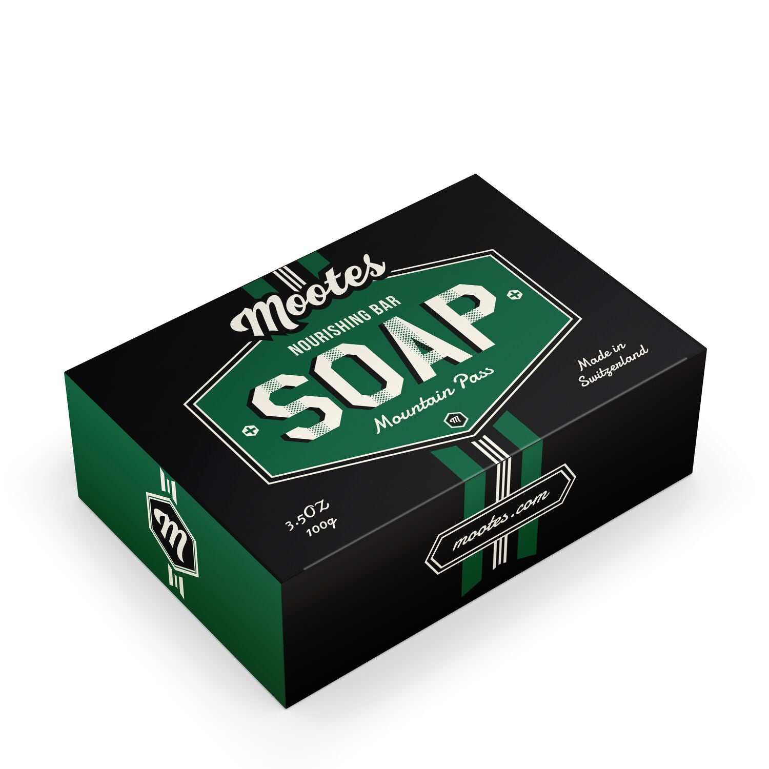 Pflegeseife Mountain Pass - Mootes, natürliche Glycerinseife mit Mandelöl und Aloe vera, sanfte Pflege, würziger Duft, tierversuchsfrei, hergestellt in der Schweiz