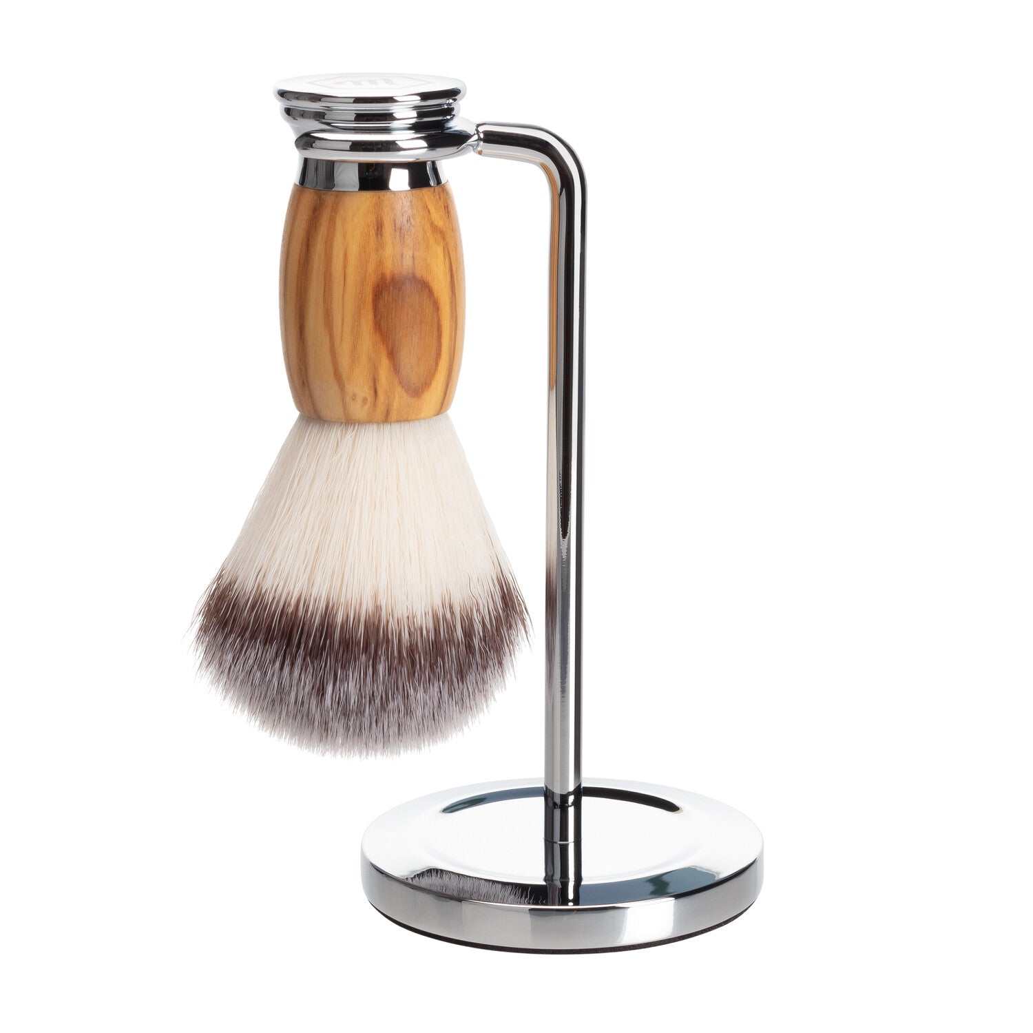 Rasierpinsel Ständer Mootes aus verchromtem Metall mit U-förmigem Kopf zur sicheren Aufbewahrung eines Mootes Rasierpinsels