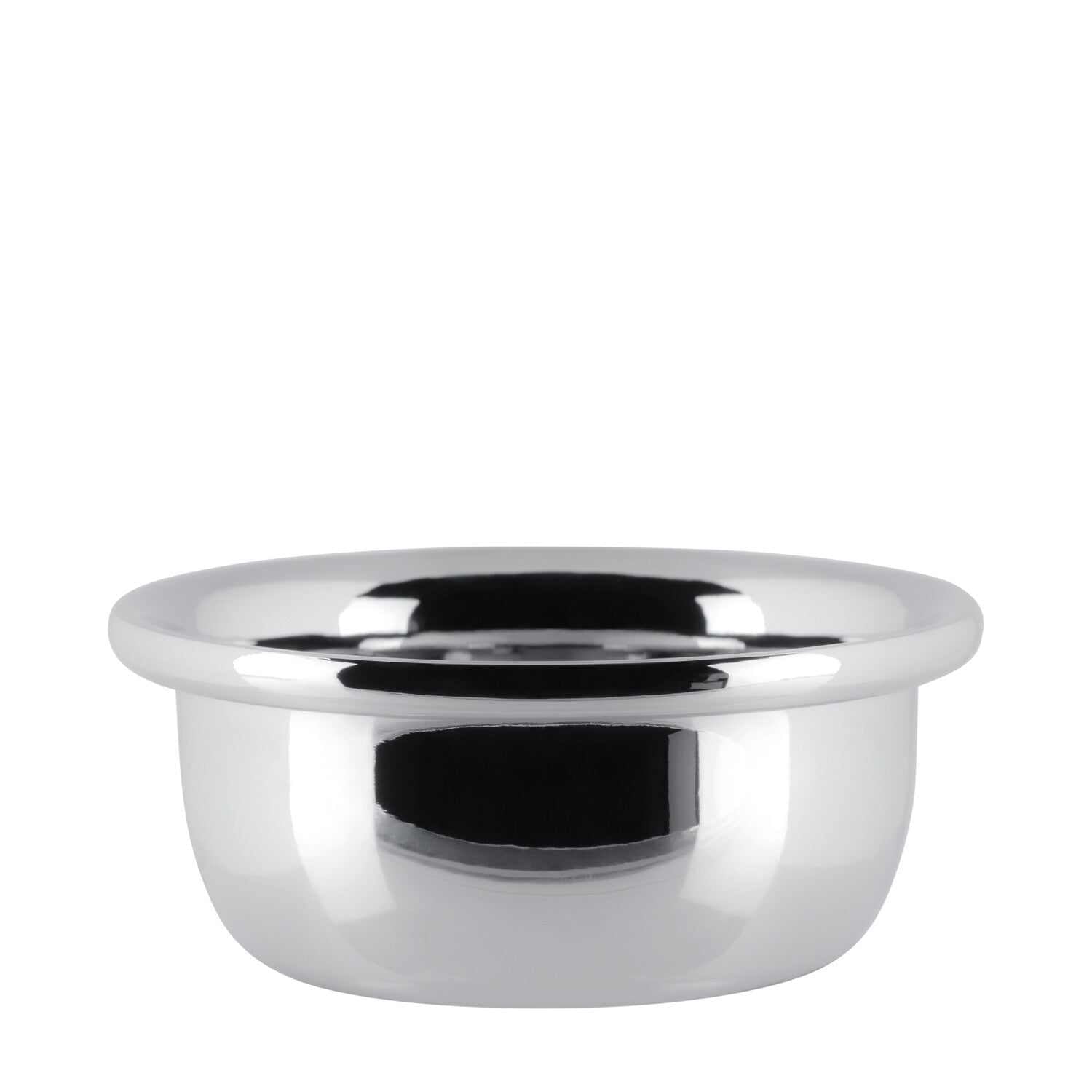 Rasierschale verchromt Mootes für cremigen Rasurschaum, robust und reisefreundlich