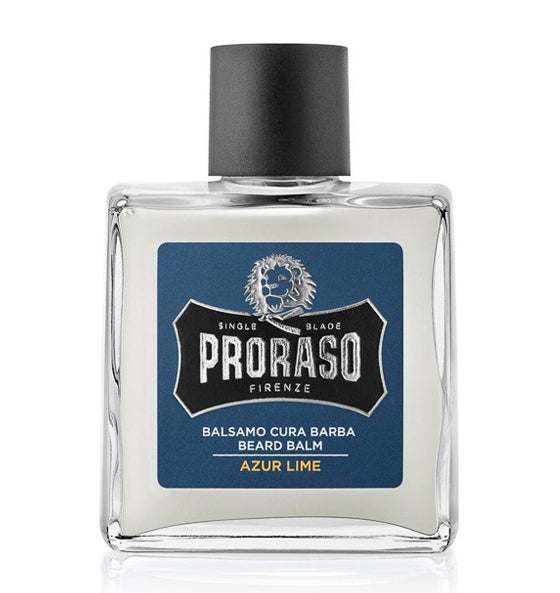 Proraso Bartbalsam Azur Lime mit erfrischendem Zitrusduft für weichen, gepflegten Bart und juckreizlindernde Pflege.