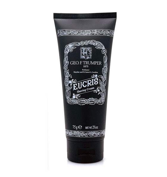 Rasiercreme Eucris von Geo. F. Trumper in schwarzer Tube für weichen, luxuriösen Rasierschaum mit maskulinem Duft