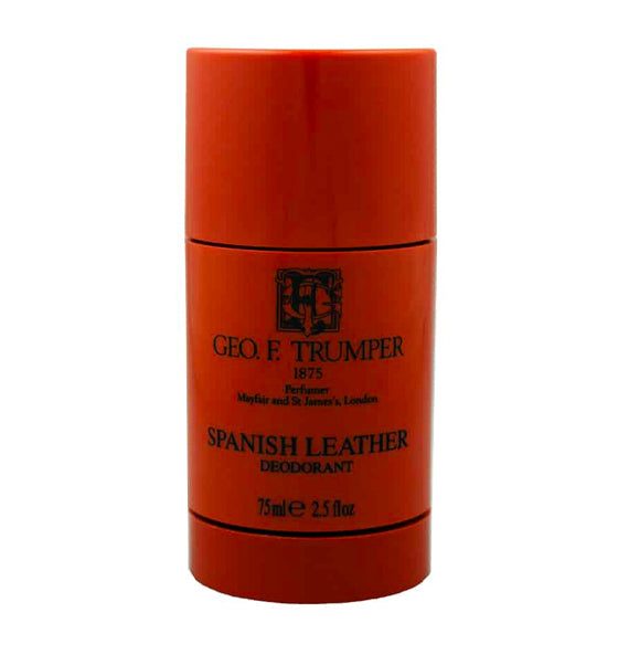 Deostick Spanish Leather - Geo F. Trumper, alkoholfreies Deodorant mit würzigem Duft, Glycerin und Vitamin E, 75 ml, frischer langanhaltender Schutz
