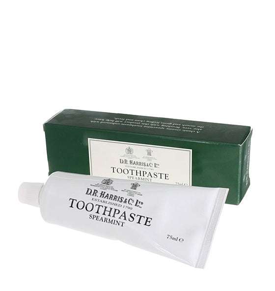 D.R. Harris Zahnpasta Spearmint mit Aloe vera, fluoridfrei, 75 ml, hochwertige Mundhygiene alternative zur Kariesvorsorge