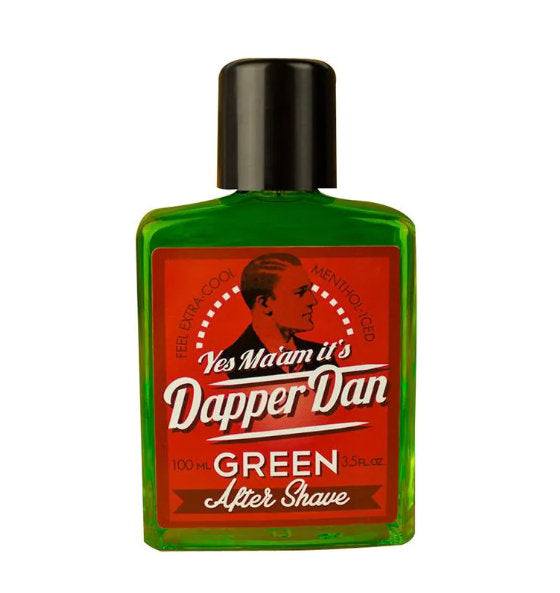 Dapper Dan Aftershave Lotion Green mit frischer Menthol-Minze und pflegenden Inhaltsstoffen für selbstbewusste Männer