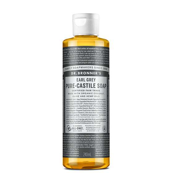 Dr. Bronner Flüssigseife Earl Grey 240ml naturreine, hochkonzentrierte Bio-Seife mit intensivem Duft