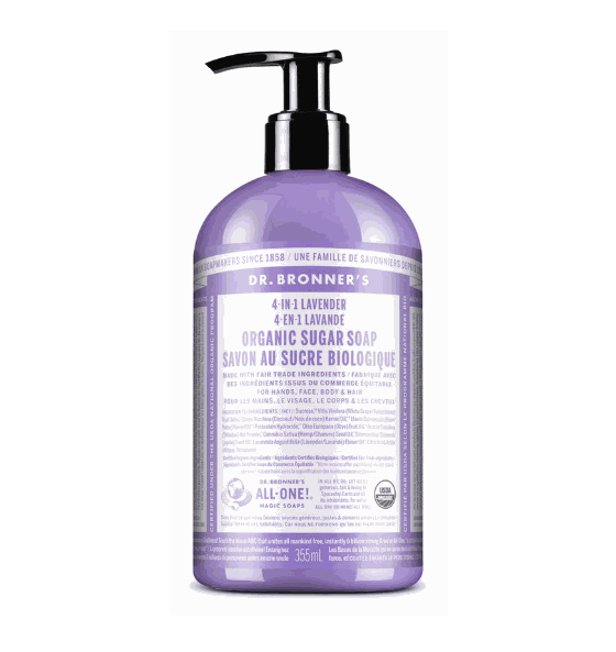 Flüssigseife Shikakai Lavendel Dr Bronner beruhigende Bioseife für empfindliche Haut mit Lavendelduft