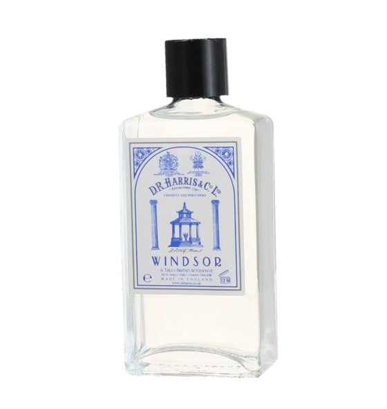 D.R. Harris Aftershave Lotion Windsor in klassischem Fläschchen für beruhigte, desinfizierte Haut nach der Rasur.