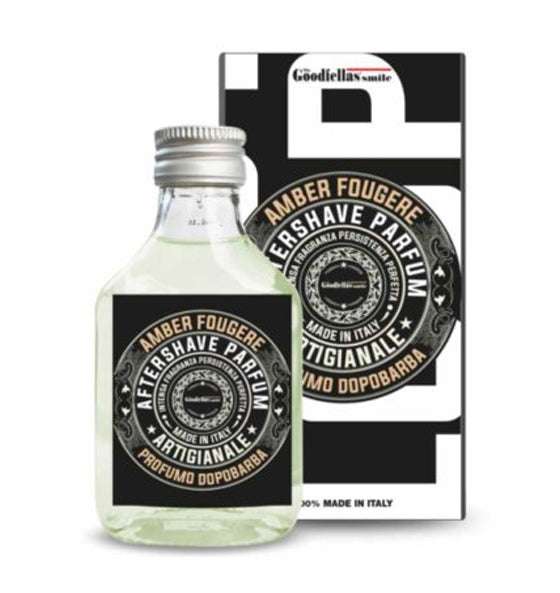 Aftershave Lotion Amber Fougere von Goodfellas Smile mit langanhaltendem Duft und praktischem Sprühkopf, Made in Italy.