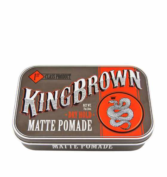King Brown Matte Pomade Dose mit natürlichem, mattem Halt und Ton-Bienenwachs-Mischung für strukturierten Style