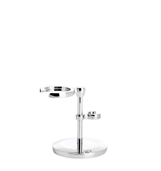 Rasierhobelset Traditional rosé Ständer aus Edelstahl für Rasierhobel und Pinsel, glänzend und kompakt