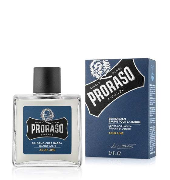 Proraso Bartbalsam Azur Lime für weichen, gepflegten Bart mit erfrischendem Zitrus-Moschus Duft