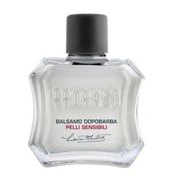 Aftershave Balsam weisse Linie von Proraso für empfindliche Haut mit mildem Duft und intensiver Pflege
