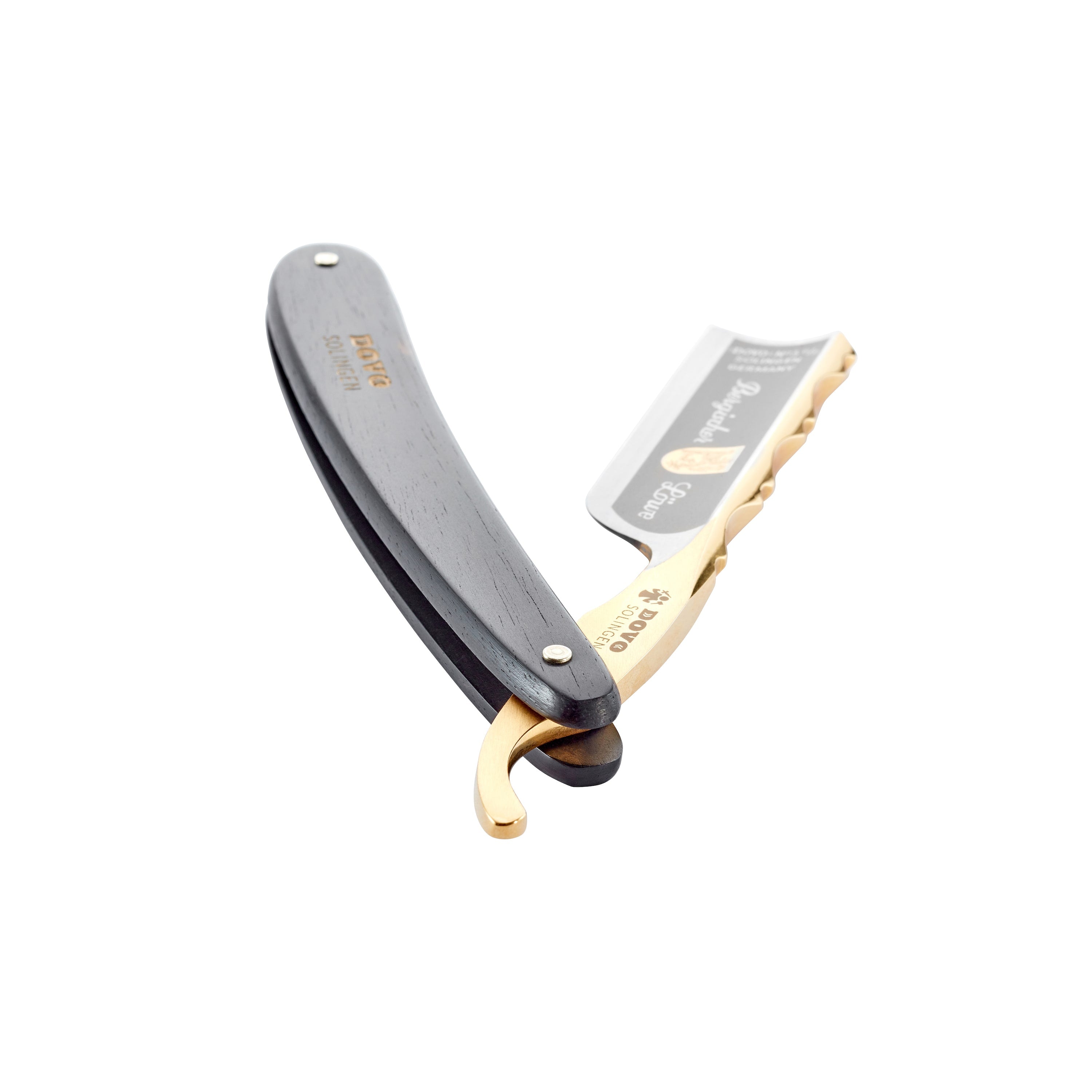 Straight Razor Bergischer Löwe Ebony Spanish Point 6/8" - Dovo