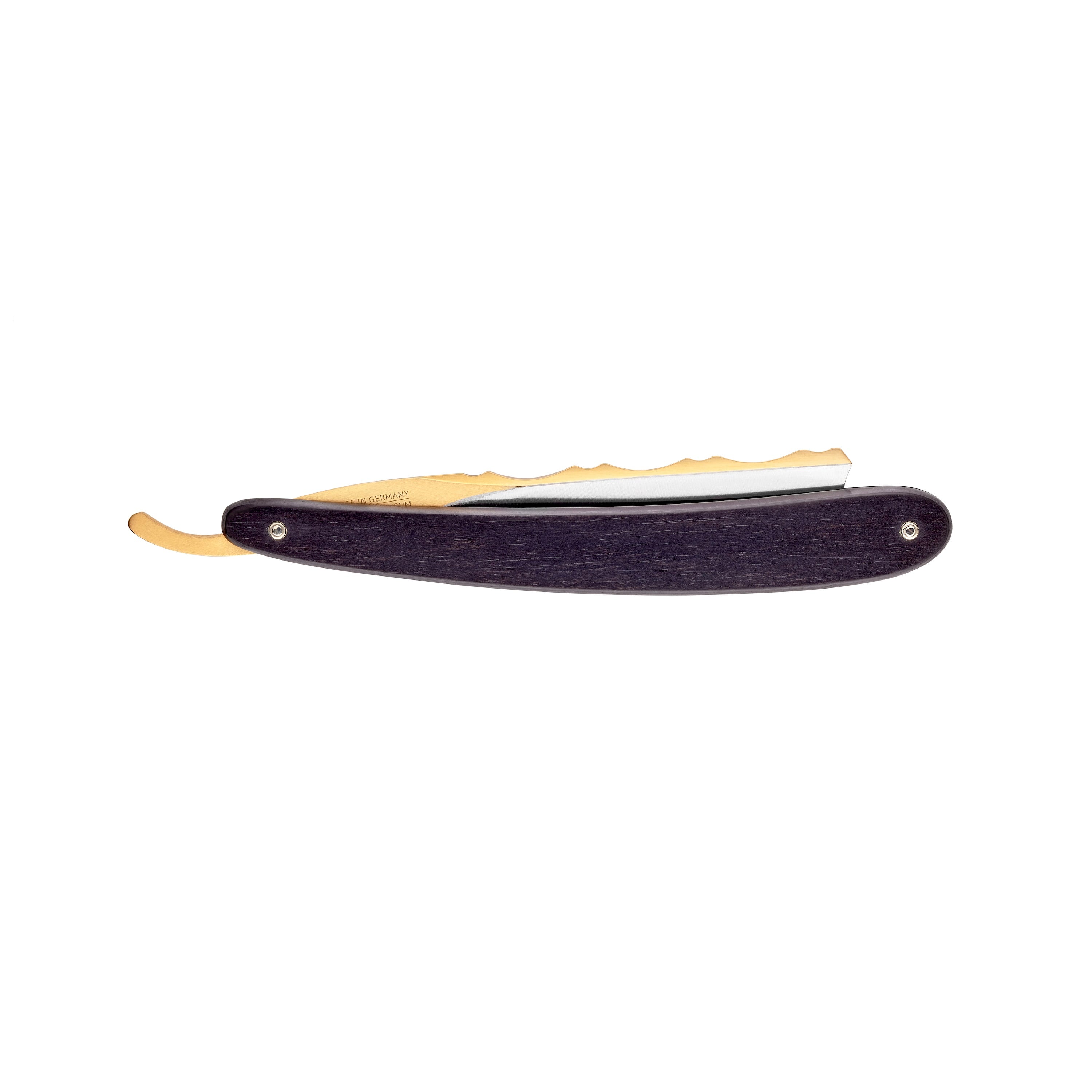 Straight Razor Bergischer Löwe Ebony Spanish Point 6/8" - Dovo