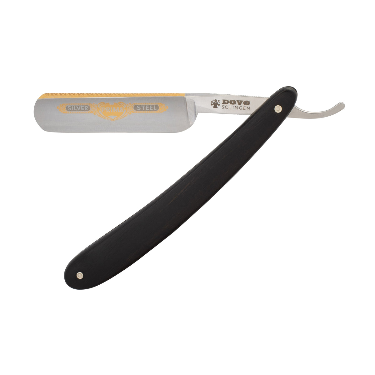 Rasoir PRIMA en ébène à tête ronde 5/8" - Dovo