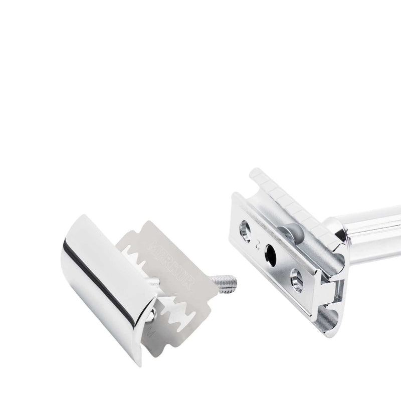 Merkur Rasierhobel 500C mit kurzem Griff und einstellbarem Rasierkopf für individuelle Rasur