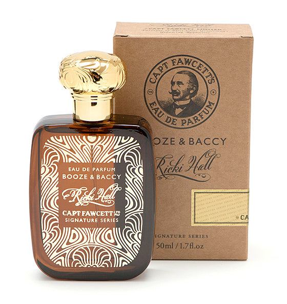 Eau de Parfum Booze & Baccy von Captain Fawcett, holziger Duft mit Noten von Rum, Tabak und Vanille, edles Design, 50 ml Flakon