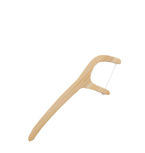 Zahnseide Stick aus Bambus mit reissfester Nylon-Zahnseide umweltfreundlich von Hydrophil