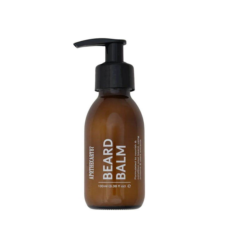 Braune Pumpflasche Bartbalsam Apothecary 87 für Bartpflege und Hautberuhigung