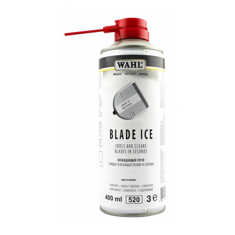 WAHL Blade Ice Spray 400ml zur Reinigung, Ölung und Kühlung von Scherköpfen gegen Rost und Korrosion