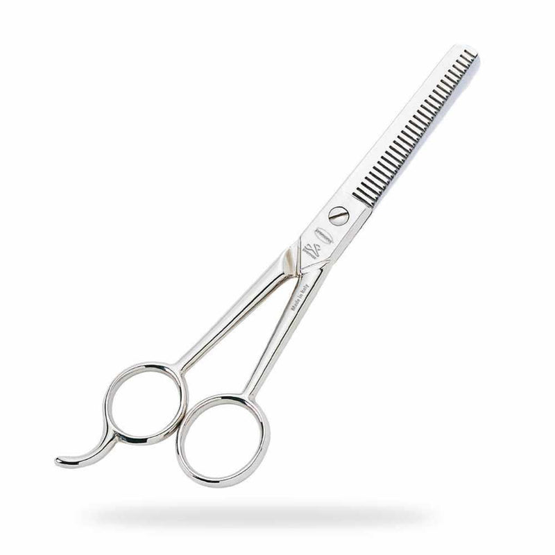 Effilierschere 18 cm von Premax aus vernickeltem Carbonstahl für präzises und schonendes Ausdünnen der Haare
