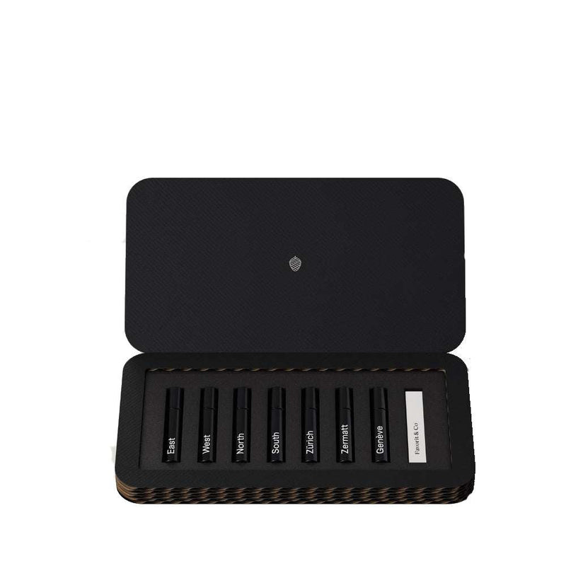 Parfum Discovery Set Favorit & Co mit sieben verschiedenen 3-ml-Duftproben in eleganter Geschenkbox