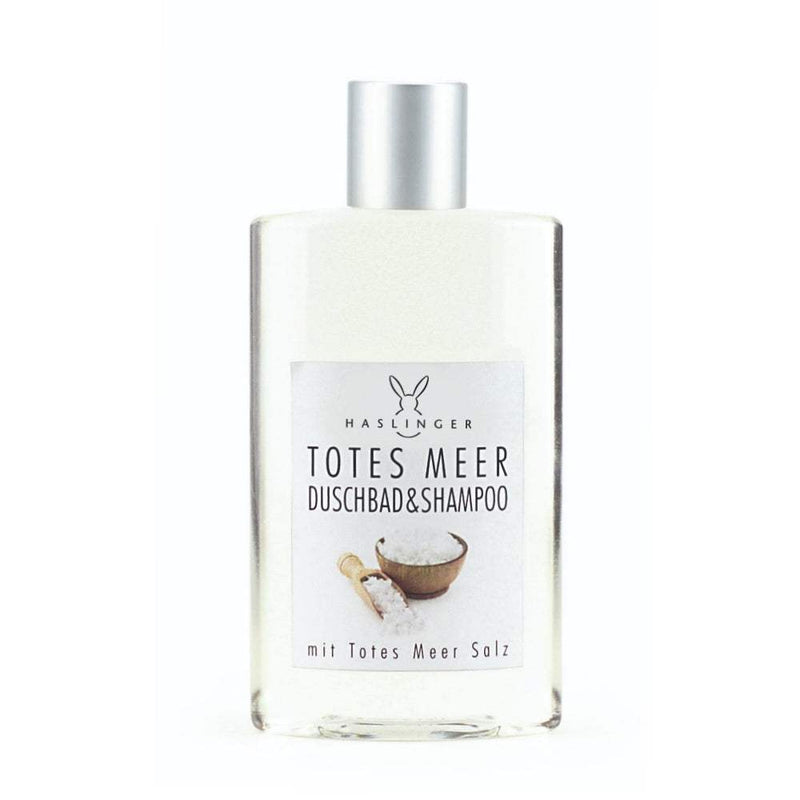 Haslinger Totes Meer Duschbad & Shampoo mit mineralstoffreichem Totes Meer Salz zur Pflege von fettiger Haut und Schuppen