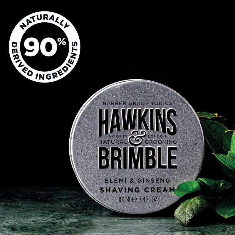 Rasiercreme Hawkins & Brimble mit 90% natürlichen Inhaltsstoffen für sanfte und gründliche Rasur