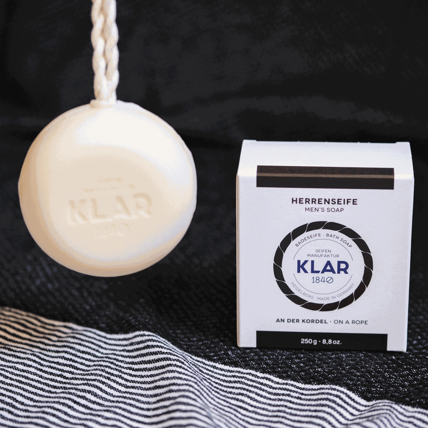 KLAR Kordelseife für Dusche und Bad