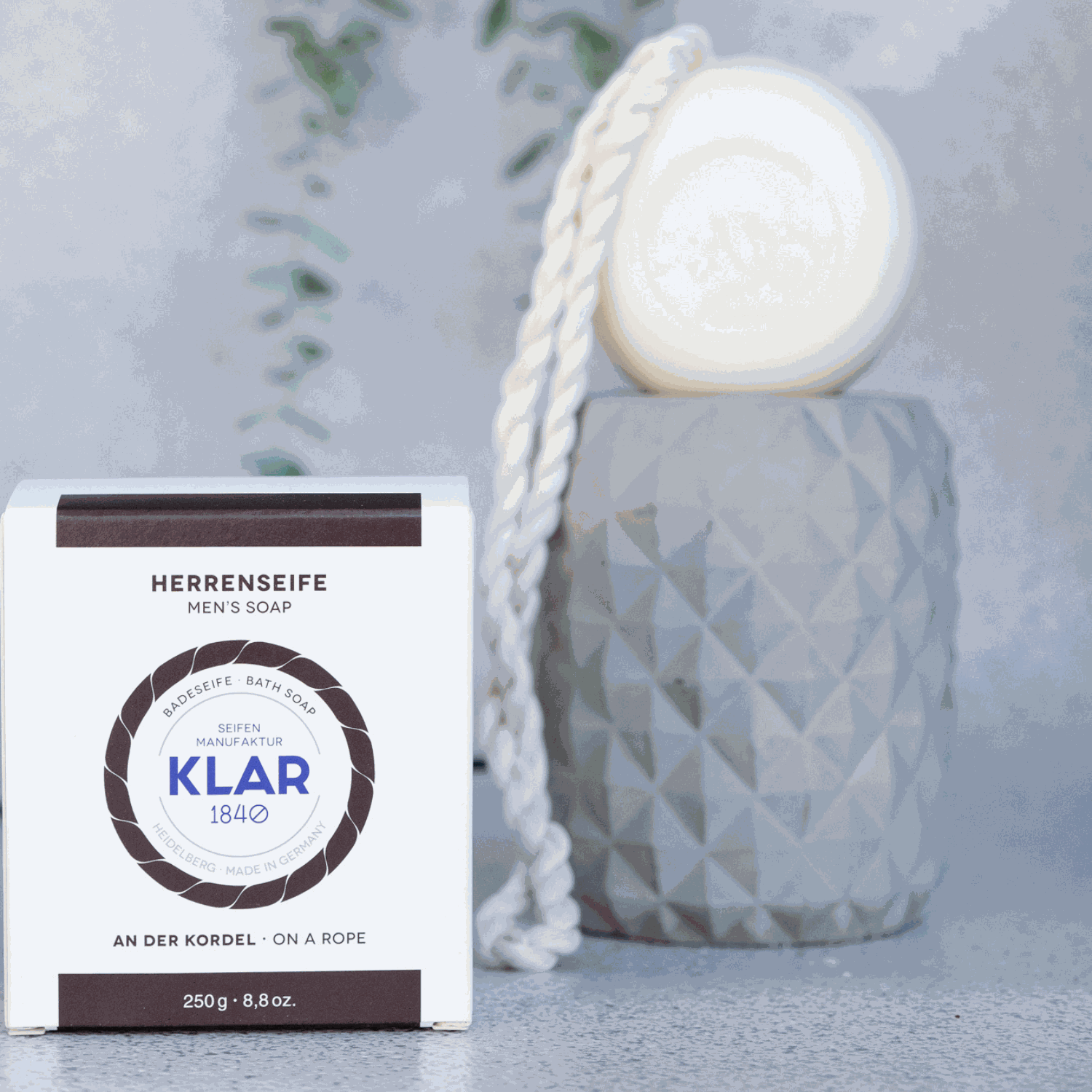 KLAR Herren Badeseife Verpackung