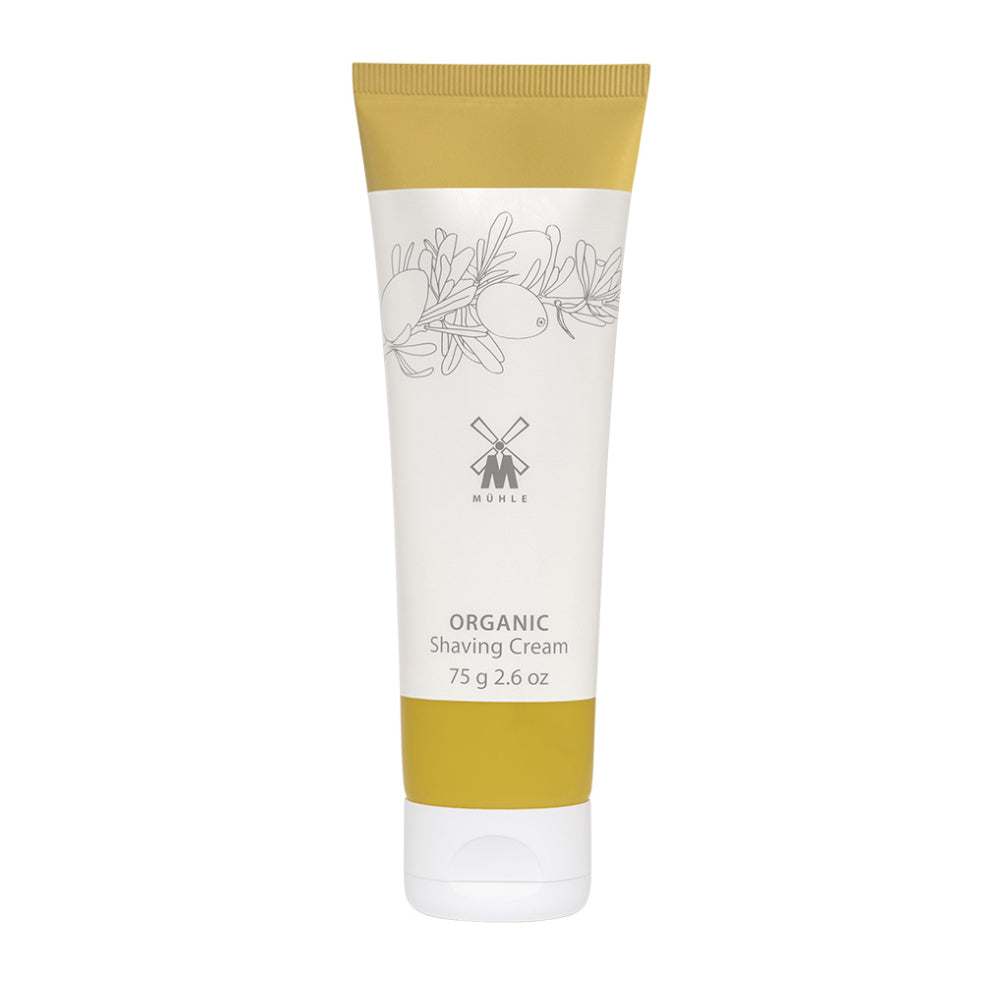 Mühle Rasiercreme ORGANIC mit Bio-Arganöl für sanfte, nachhaltige Rasur und gepflegte Haut