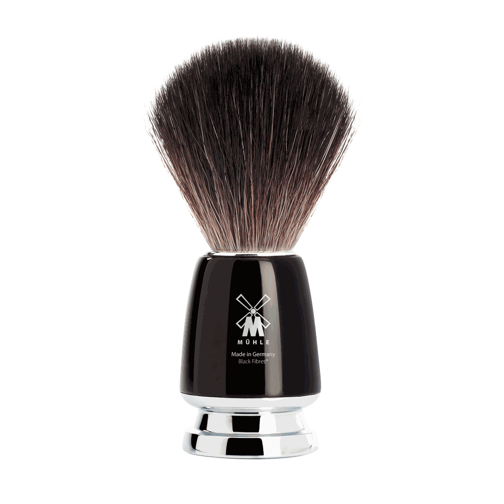 MÜHLE RYTMO Rasierpinsel schwarz mit veganer Black Fibre