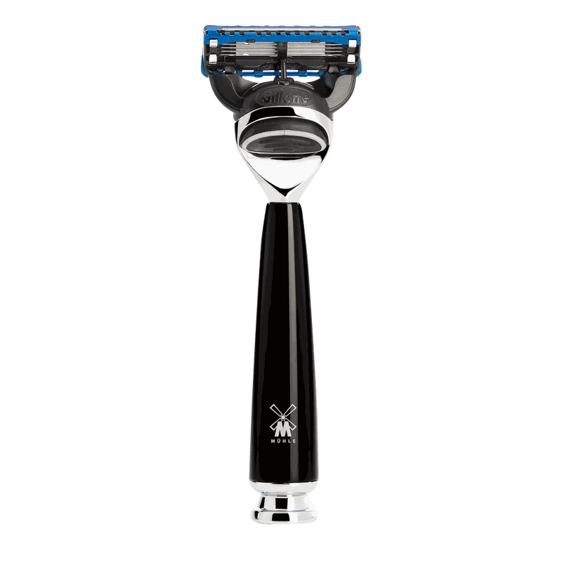 Mühle RYTMO Systemrasierer Gillette Fusion Edelharz schwarz