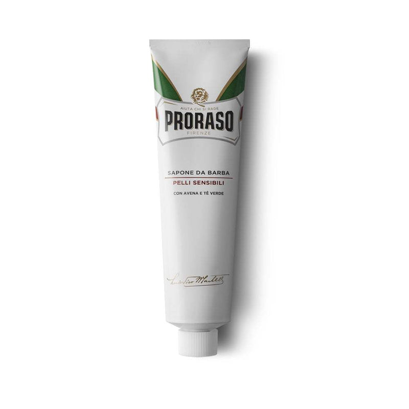 Rasiercreme weisse Linie Proraso für empfindliche Haut mit Haferextrakt und grünem Tee
