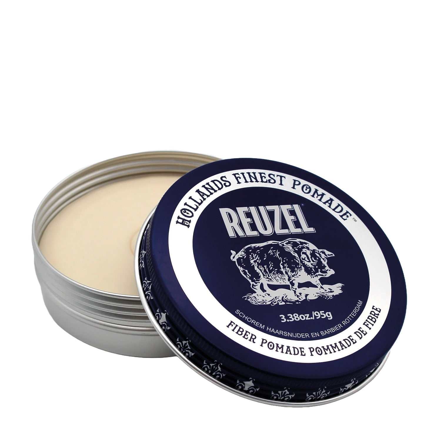 Haarpomade Fiber Pomade - Reuzel mit mittelfestem Halt, mattem Finish und Vanille-Minz-Duft in Dose
