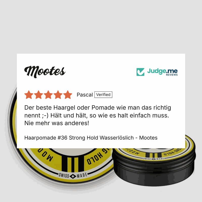 Haarpomade #36 Strong Hold Wasserlöslich - Mootes