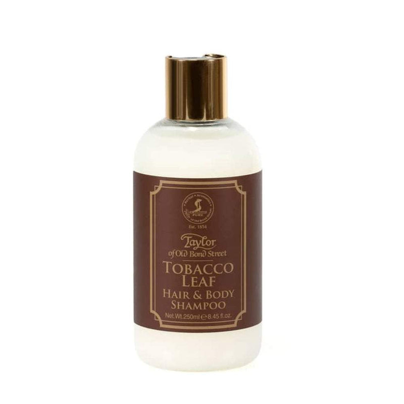 Taylor of Old Bond Street Tobacco Leaf Hair & Body Shampoo mit luxuriosem Tabakduft, pflegend und hautfreundlich, 250ml